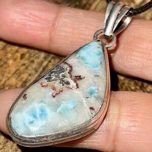 Caribbean- Blue Larimar Pendant 2”